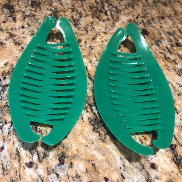 2.  sets authentic Y2K  green large hair combs - Picture 7 of 9